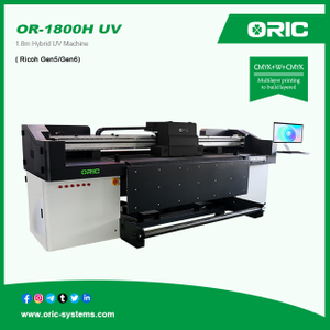 OR-1800HUV 1.8M Hybrid UV Machine （Ricoh Gen5/Gen6）UV Roll To Roll And Hybrid All-In-One Printer