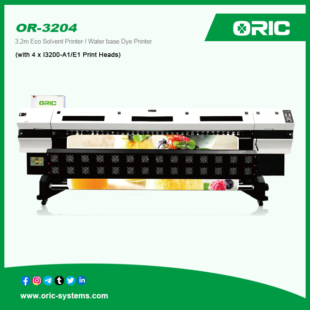 OR- 3204 3.2m Water base Dye / Eco Solvent high-speed advertising printer