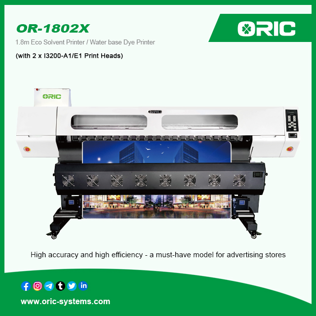 OR-1802X 1.8m Water base Dye / Eco Solvent Printer Advertising printer 