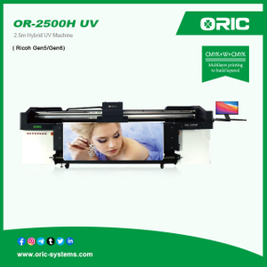 OR-2500HUV 2.5M Hybrid UV Machine （Ricoh Gen5/Gen6）UV Roll To Roll And Hybrid All-In-One Printer