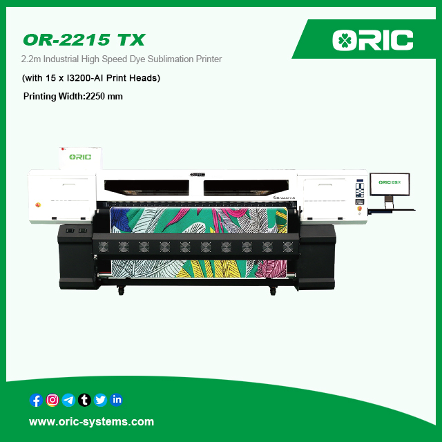 OR-2215 TX 2.2m Industrial High Speed Dye Sublimation Printer