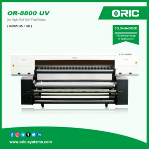 OR-8800 UV 2m High End Soft Film Printer (Gen5/Gen6 optional) UV Roll To Roll Printer