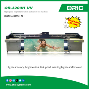 OR-3200H UV ( KONIKA1024Ax10）UV Roll To Roll And Hybrid All-In-One Printer High-speed magnetic levitation plate all-in-one machine 