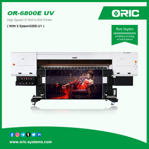 OR-6800E UV High Speed UV Roll to Roll Printer(With 5 EpsonI3200-U1)