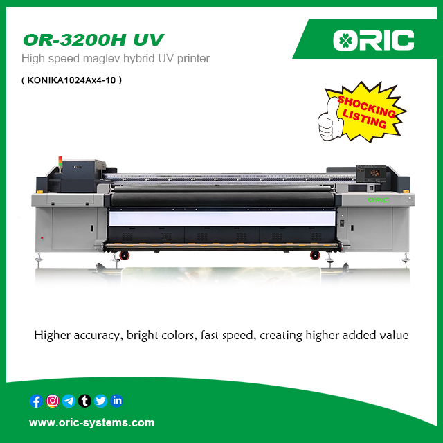 ORIC 丨 3200H tape type, sheet metal can also be used! High speed maglev hybrid UV printer