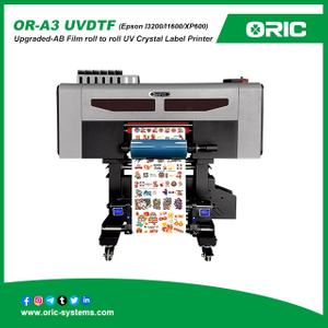 Nanjing ORIC OR-A3UV DTF New Technology Print IUpgraded - AB Film Roll To Roll UV Crystal Label Printer With F1080 / EpsonI1600 Heads