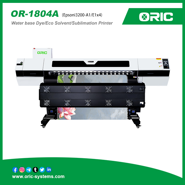 OR-1804A1806A Water base Dye / Eco Solvent / Sublimation Printer With Four EpsonI3200-A1/E1 Heads