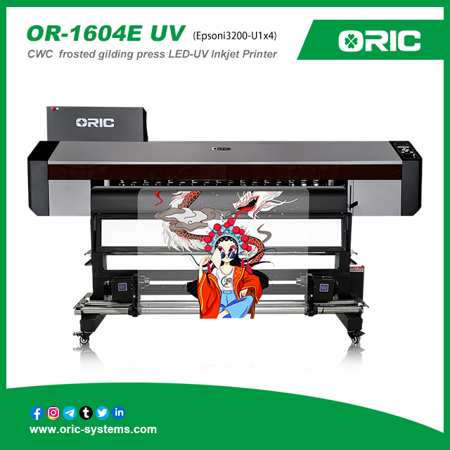 OR-1604E UV CWC frosted gilding press LED-UV Inkjet Printer (I3200-U1x4)Multilayer printing to build layered With EpsonI3200-U1x3/4 Heads