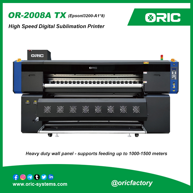 ORICprinter OR-2008A TX (Epsonl3200-A1x8)High Speed Digital Sublimation Printer Heavy duty wall panel