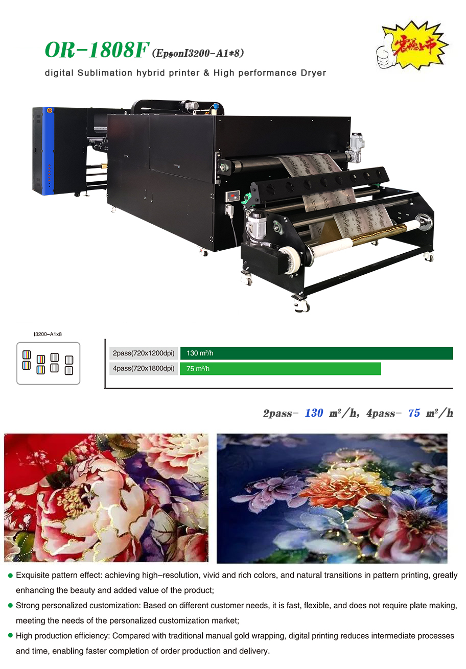 ORIC 丨 OR-1808F Conduction Band Gold Film Digital Printing Machine Is Coming in Shock, with Stable And Efficient Gold Wrapping Effect And Exquisite Patterns!