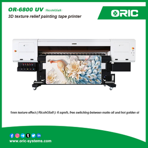 nanjing ORIC OR-6800UV (RicohG5x8) 3D texture relief painting printer 