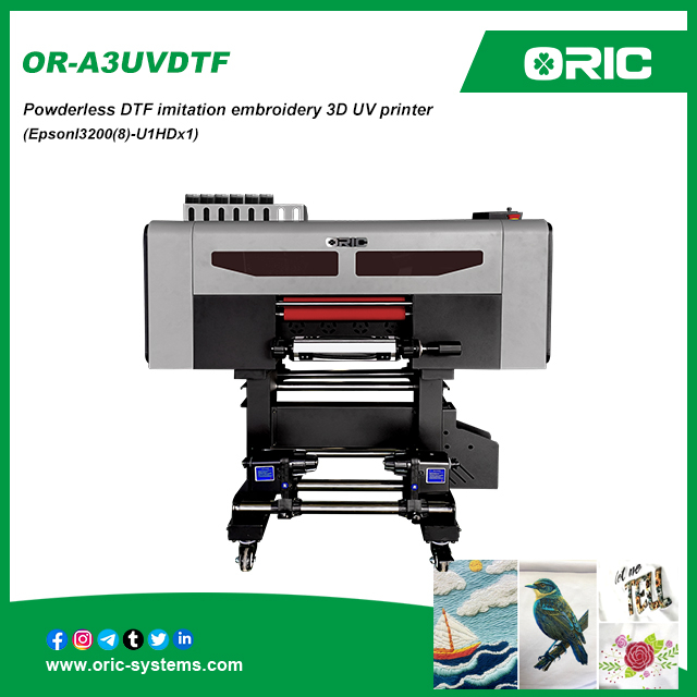 OR-A3UVDTF(Epson13200(8)-U1HDx1)Powderless DTF imitation embroidery 3D UV printer