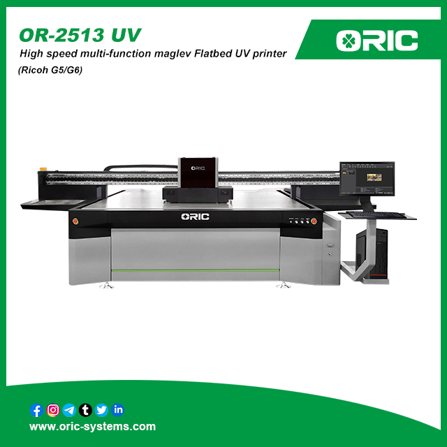 nanjing ORIC OR-2513 UV（Ricoh G5/G6) High speed multi-function maglev Flatbed UV printer