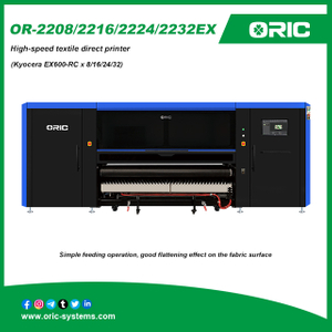 OR-2208/2216/2224/2232EX High-speed textile direct printer (Kyocera Ex600-RC x 8/16/24/32) 