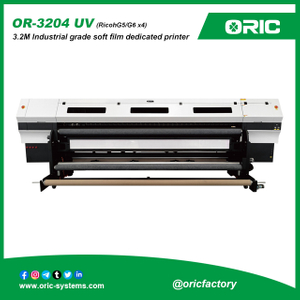 CHINA FACTORY ORIC OR-3204UV(with ricohg5g6 Heads) LED-UV Inkjet Roll tp Roll Printer 3.2M Industrial grade soft film dedicated printer