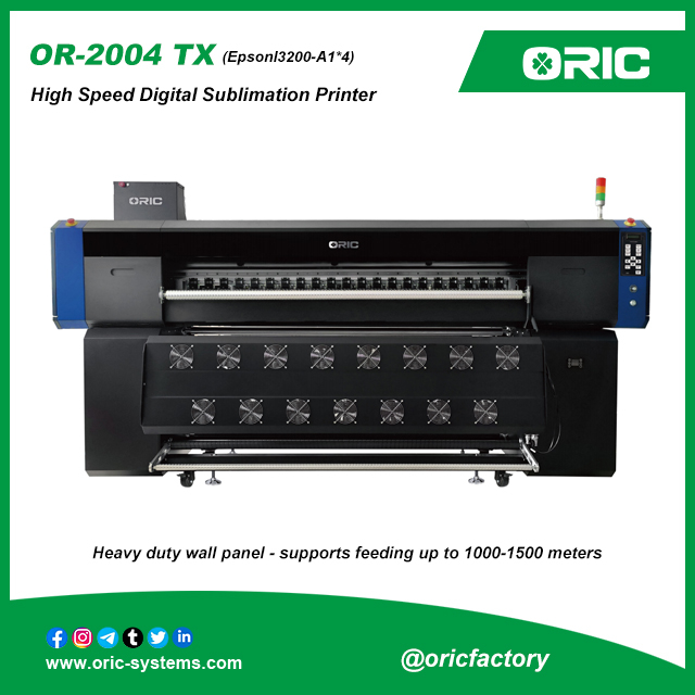 ORICprinter OR-2004 TX (Epsonl3200-A1x4)High Speed Digital Sublimation Printer Heavy duty wall panel