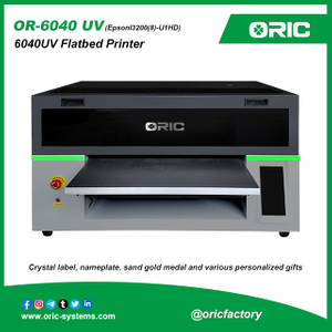 Nanjing ORIC OR-6040 UV Flatbed Printer 6040uvFlatbed Crystal label, nameplate, sand gold medal and various personalized gifts printer